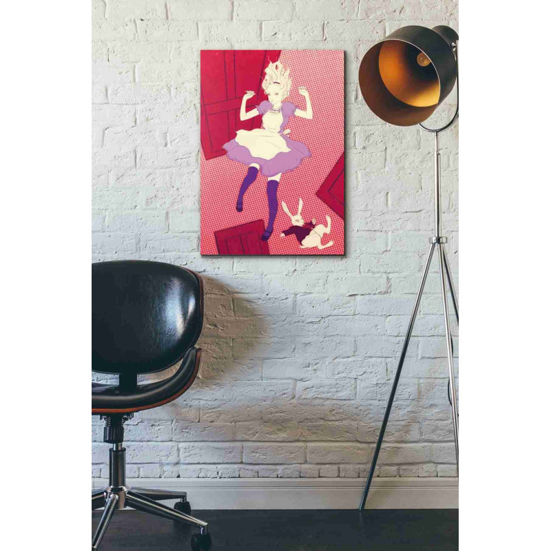 «Alice Falling» par Sai Tamiya, art mural sur toile, H 26 po x l 18 po x P 1,25 po