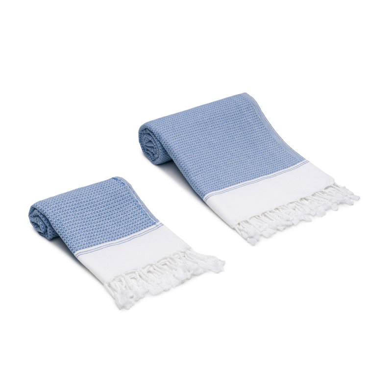 Essuie-mains et serviettes en coton Pria, Bleu