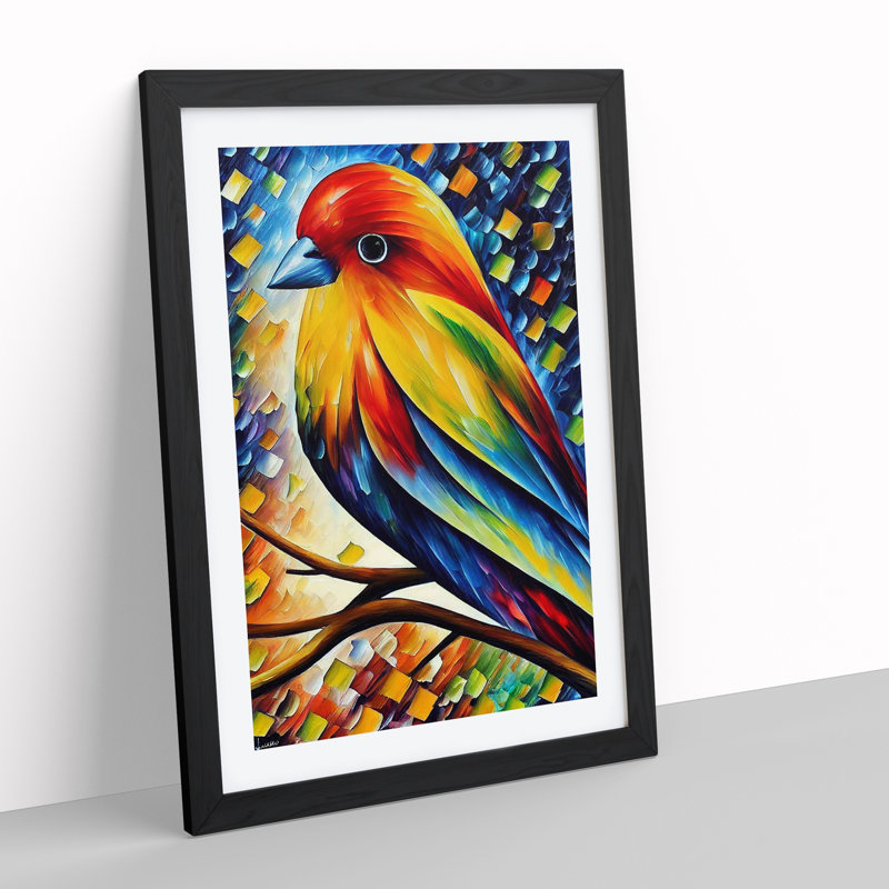 Lone Bird No.1 - Framed Print, Black, 64cm H x 46cm W x 2cm D