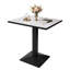 Table de salle à manger rectangulaire en pierre frittée avec piédestal et table de bistro pour 2 à 4 personnes-135669760