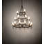 Lustre à trois niveaux de 56 pouces à 21 lumières Amaury