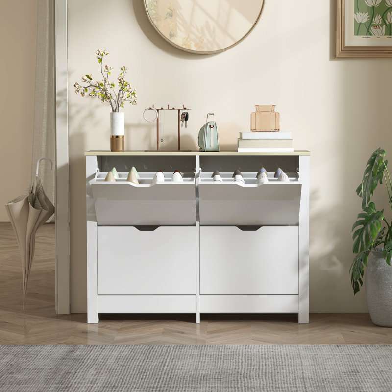 12 Pair Flip Down Shoe Storage