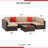 Grosso 6 - Person Modular Patio Conversation Set with Cushions