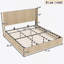 Grande base de lit concave avec fonction de levage, très grand lit en chêne, sans sommier, plateforme silencieuse en bois-1474212701-1474212702