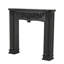 Manteau de cheminée décoratif autoportant à volutes en bois noir avec accents floraux, 45 po x 9 po x 43 po