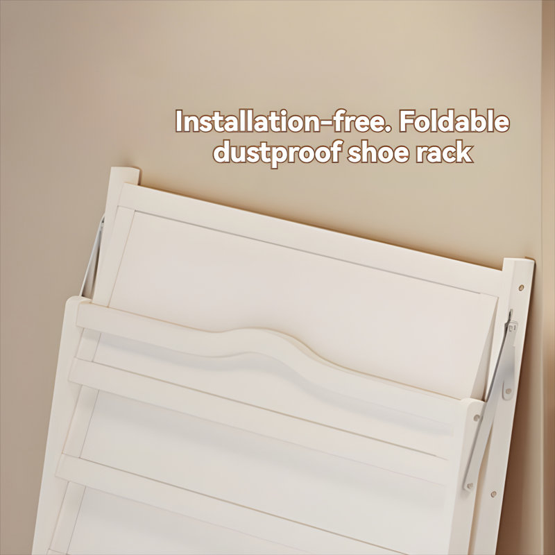 Foldable Shoe Rack For Home - Multi-Layer Bamboo Shoe Shelf With Dustproof Design, Easy Assembly For Entryway, Hallway, And Rental Apartments