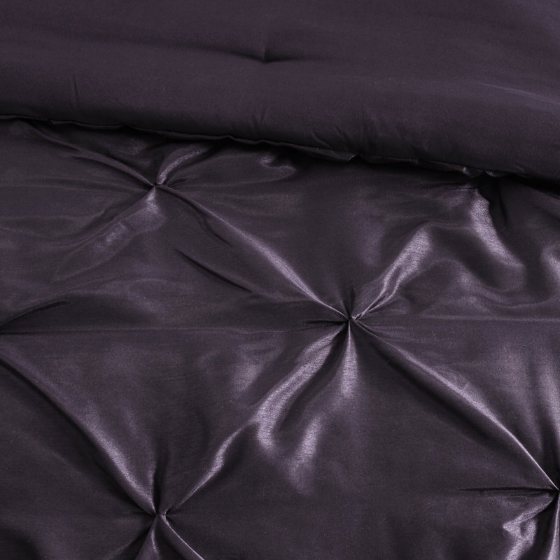 Édredon 7 pièces - Elegance And Grace Édredon, taies décoratives, coussins et jupe de lit, Prune