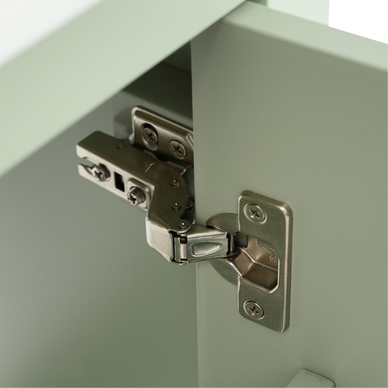 Meuble-lavabo de salle de bain 50 cm, lavabo en céramique, gain de place, nombreux rangements, compact et pratique.