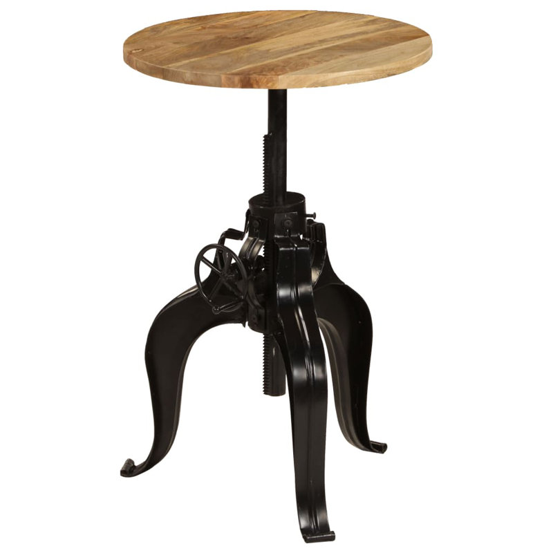 Goodwater Mango Round Wood Top Dining Table, H110 x L60 x W60 cm, Beige