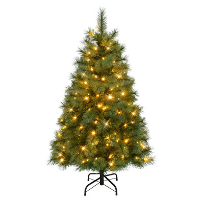 4.5' Pre-Lit Artificial Wyoming Pine Tree with Multi-Function LED Lights