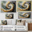 Abstrait noir et or cosmique vortex II - spirales abstraites, art mural-89385906-89385935-89385920