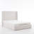 Upholstered Wingback Bed With Adjustable Base Bundle Set, Zero Gravity, Massage, App & Remote Control