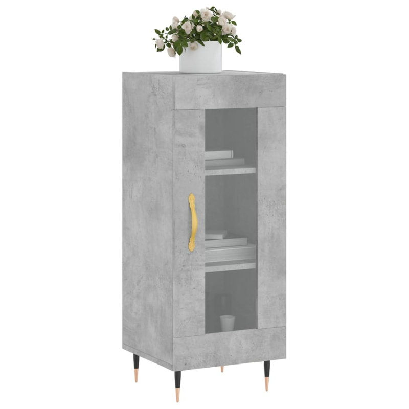 Malama 34.5 cm W Display Cabinet, Concrete Grey