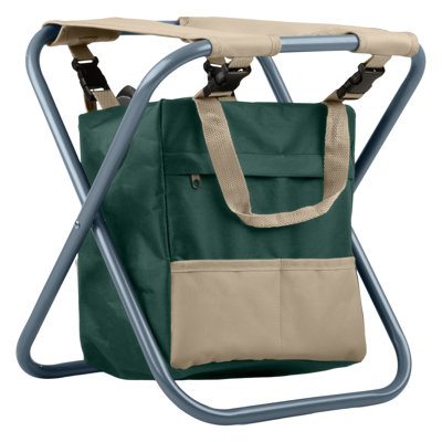 Arm Your Garden Garden Tools Set - Folding Stool with 250lb Capacity, Detachable 7 Pocket Bag, and 5 Gardening Tools for Weeding and Planting