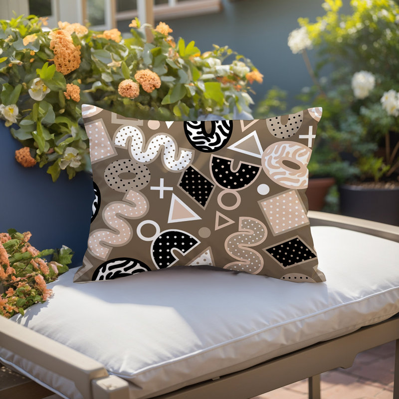 Coussin lombaire réversible intérieur / extérieur Zyra, Rectangle H 18 po x l 25 po