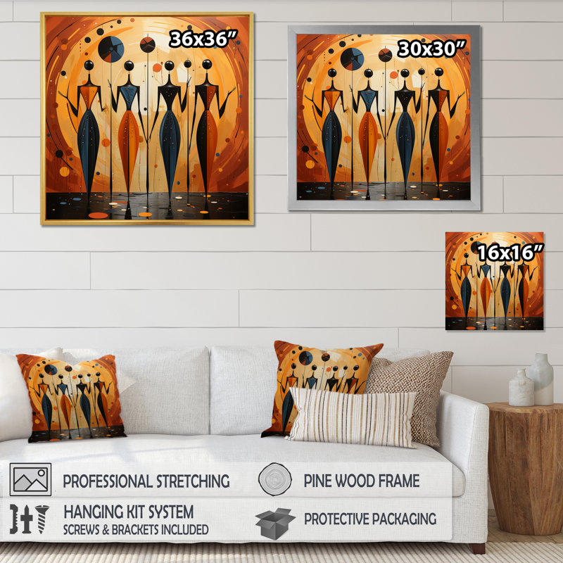 African Soulful III On Canvas Print, 16" H x 16" W x 1" D, Wrapped Canvas