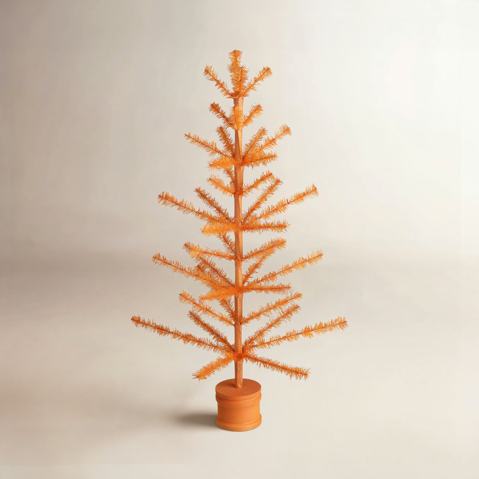 36" Halloween Feather Tree, Orange