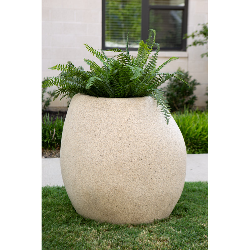 Grand pot à fleurs 32 po - Sable Borocay, Tanné