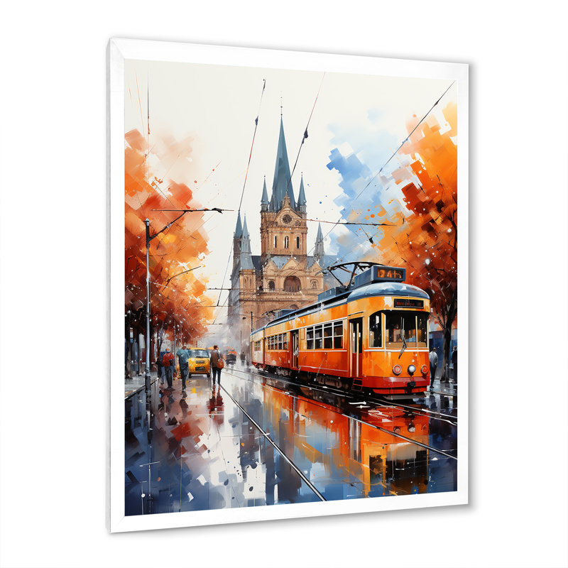 «City Milan Popart I», impression sur toile de paysages urbains, H 40 po x l 30 po x P 1,5 po, Cadre photo blanc