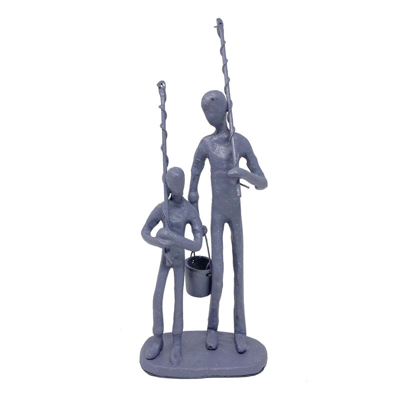 FISHING TRIP Figurine 21cm, Grey Shimmer