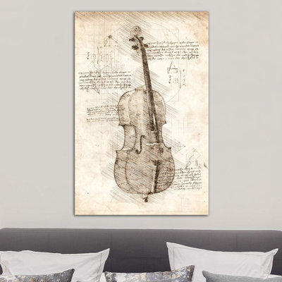 Cello by Cornel Vlad - Wrapped Canvas Print