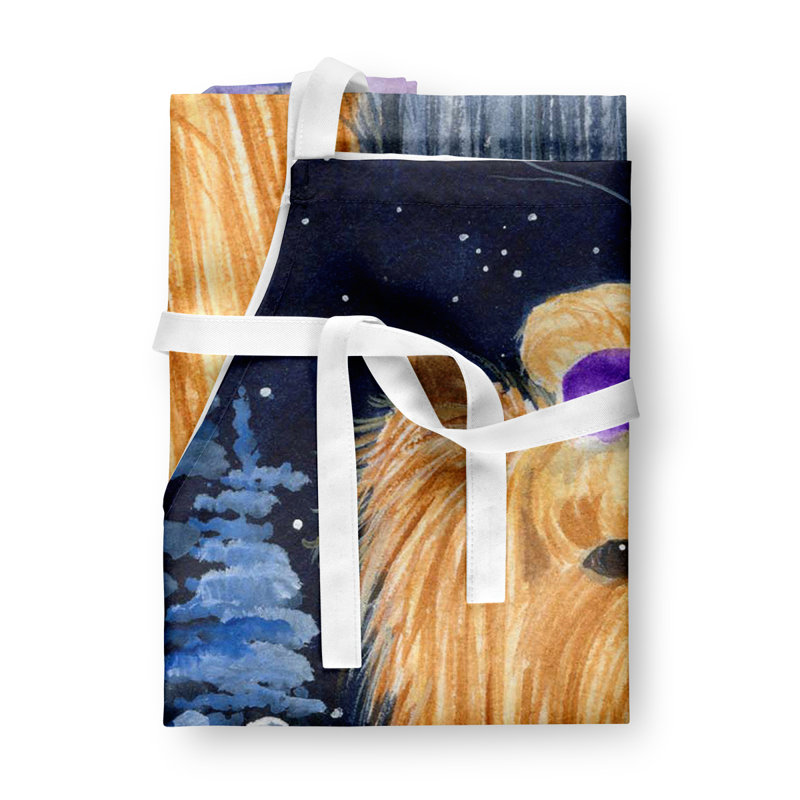 Tablier yorkie starry night