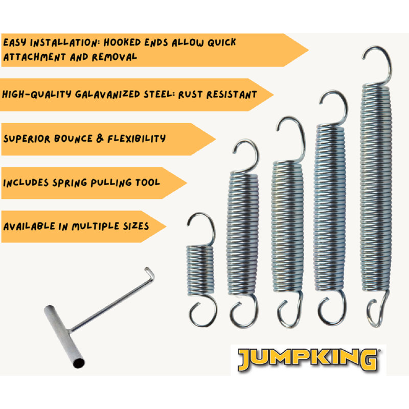 8.5" Silver Galvanized Steel Trampoline Spring Set