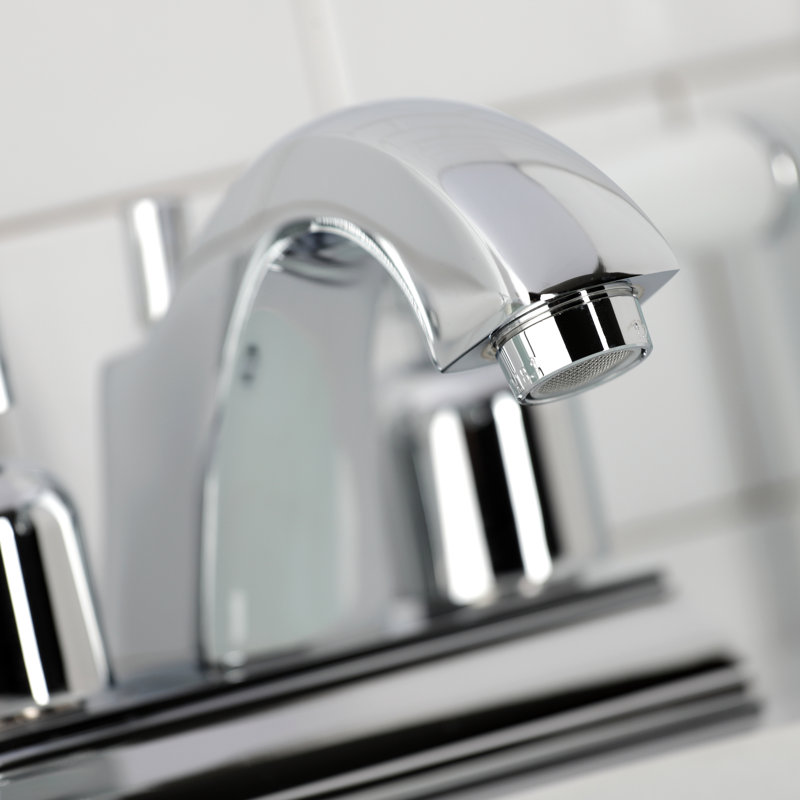 Robinet pour salle de bain avec ensemble de drain central à Paris, Chrome poli