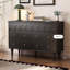 Armoire d'appoint en bois manufacturé noir massif-222850322