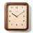Dark Walnut Solid Wood Rounded Rectangle Silent Wall Clock