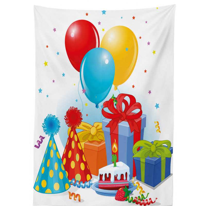 Birthday Tablecloth, 90" L x 60" W