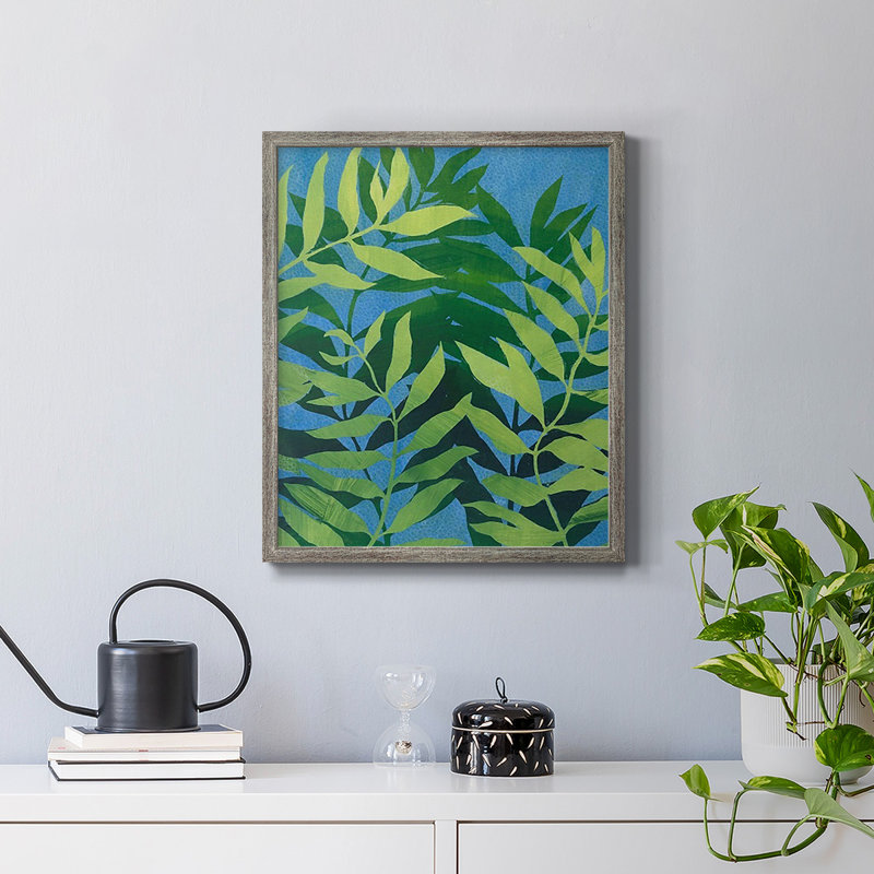 Toile encadrée de qualité supérieure Ocean Vines I - prête à être accrochée, Cadre d'angle fermé patiné, H 24 po x l 20 po