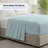 100% Organic Viscose From Bamboo Flat Sheet Only, 300 Thread Count, Extra Wide, Cooling & Breathable, Double Stitching, Bedding Sheet - Gift-Ready Packaging (Coastal Blue)-111656279-111656267