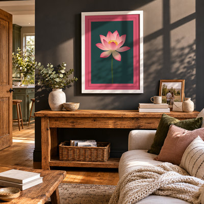 Lotus Bloom Botanical - Framed Print