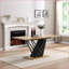 Table basse à aspect géométrique moderne avec structure en métal, peu encombrante et facile à nettoyer-1466664518