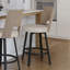Tabouret de bar et de comptoir pivotant avec dossier Seagrass Arshavir-198901422-198901420