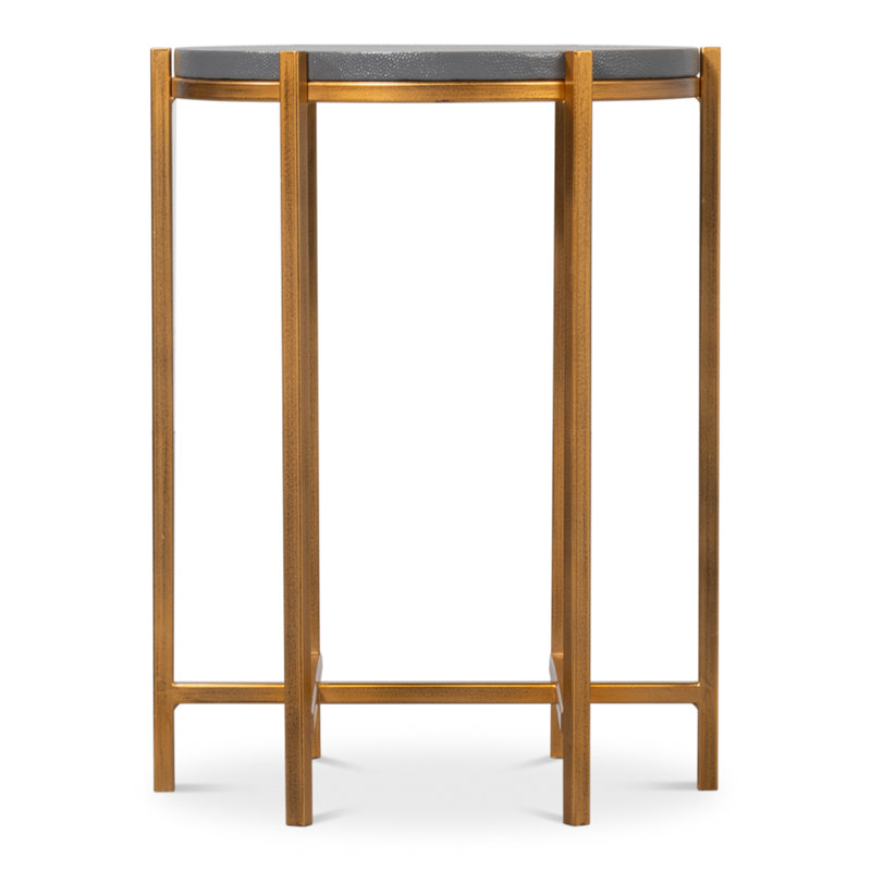 Shagreen End Table, Dark Gray