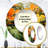Orange Green Tropical Foliage II - Botanicals Wall Mirror, Orange Round Decorative Mirror, Printed Metal Art-99621023