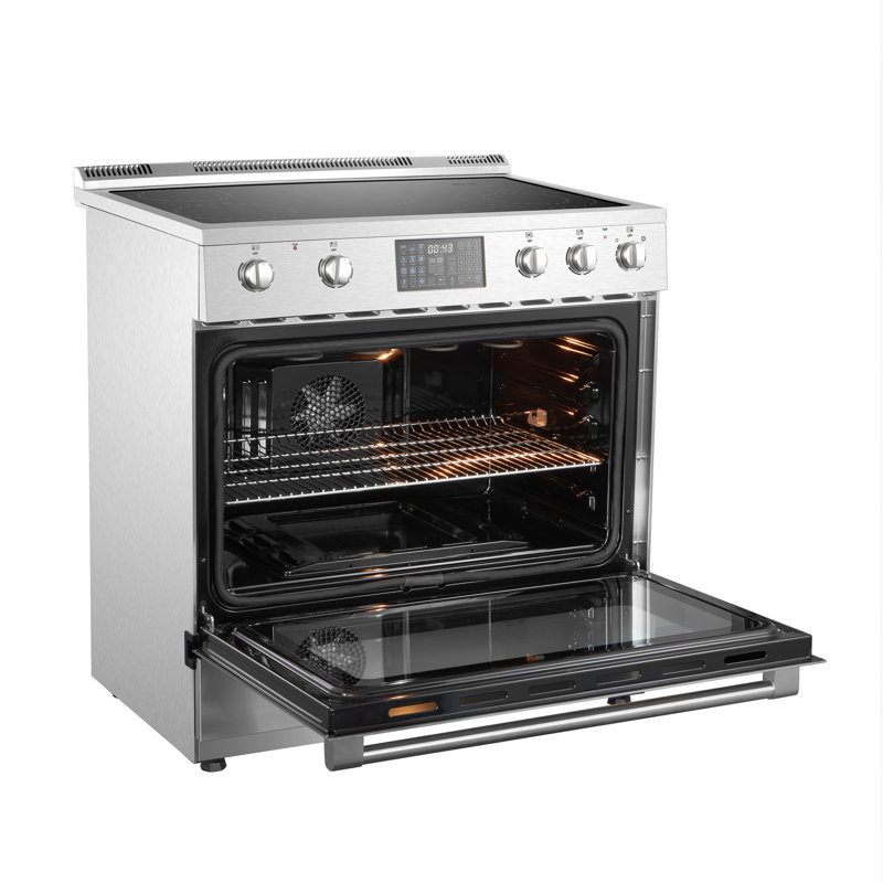 Cuisinière électrique autoportante avec four à convection et friteuse 36 pouces Lanbo