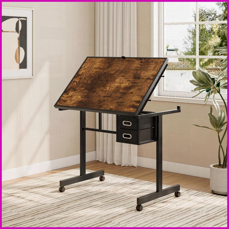 Table basse multifonctionnelle avec 6 tiroirs de rangement, plateau en mélamine imperméable et amp; Roulettes verrouillables pour le salon