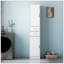 Armoire de rangement pour salle de bain de 70,87 po de hauteur avec 2 portes et 2 tiroirs, unité de rangement étroite, tablettes réglables, armoire de plancher pour salle de bain, salon, entrée, cuisine, blanc