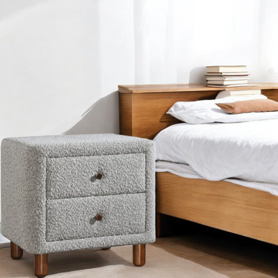 Table de chevet Cleo Grey Boucle