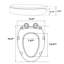 Siège de toilette allongé à fermeture lente avec couvercle ADA