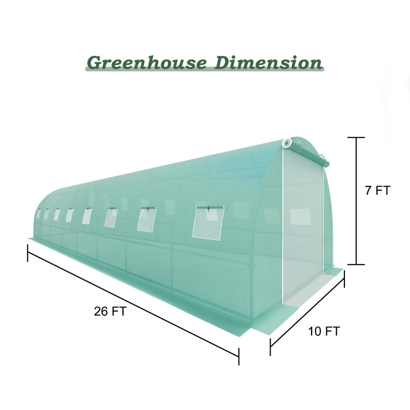 Serre de plain-pied, Vert