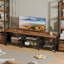 Meuble audio-vidéo avec console de rangement multimédia et tablettes pour barre de son, meuble télé-1363600882-1363600893