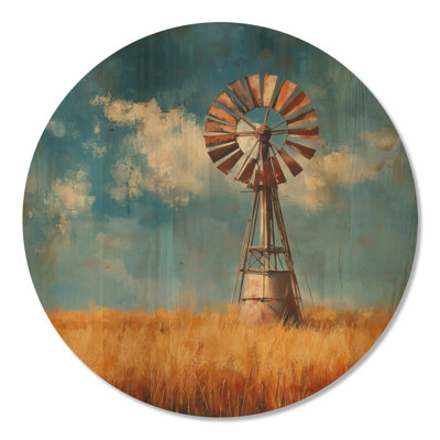 Décoration murale rustique en bois avec champ de blé rustique