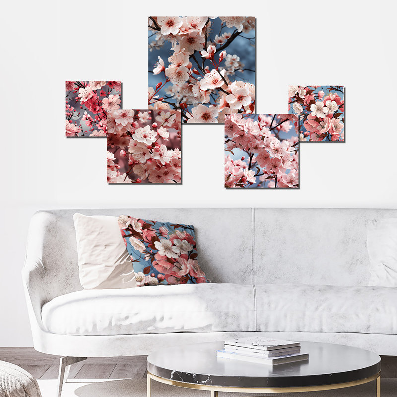 Landry - ensemble d'art mural floral de 5