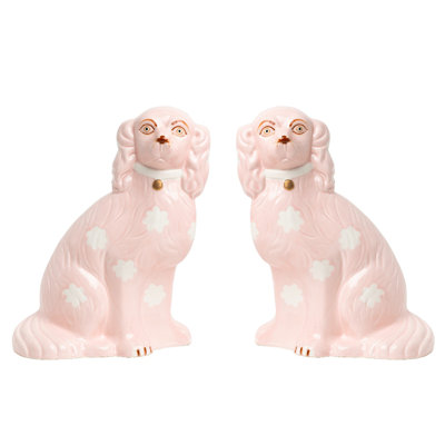 Pale Staffordshire Dogs Medium