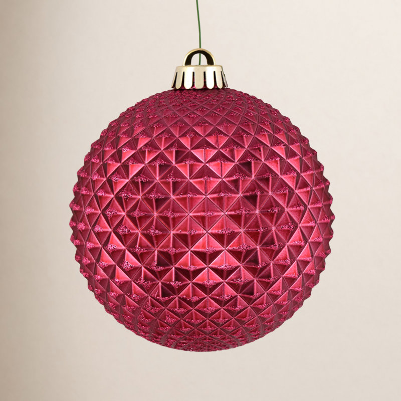 Ornement boule Durian Glitter, Rouge