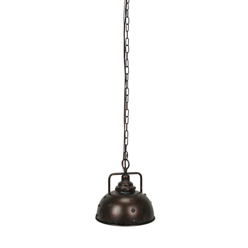 Luminaire suspendu simple rouille à 1 lumière Medved